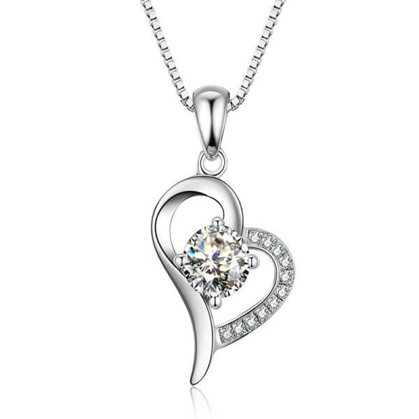 Special heart pendant with sparkling zirconia ❤️ made of 925 silver