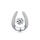 Great horse, horseshoe pendant with dancing zirconia made of 925 silver