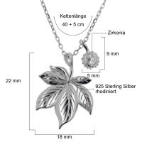 Necklace chestnut with zirconia
