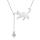 Necklace made of 925 silver with a playing cat and zirconia