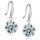 Elegant rhodium-pl. earrings with elegant zirconia made of 925 silver