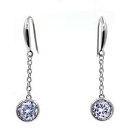 Elegant long zirconia earrings made of 925 silver Elegant...