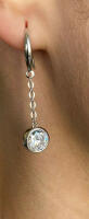 Elegant long zirconia earrings made of 925 silver Elegant...