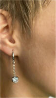 Earrings classic beautiful with cubic zirconia