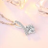 Modern bow with zirconia as a pendant made of 925 silver...