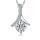 Modern bow with zirconia as a pendant made of 925 silver Elegant WOW