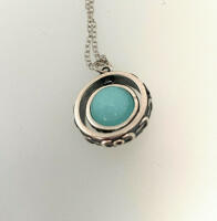 Necklace with moon glowing in the dark made of 925 silver