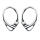Sichere Ohrringverschlüsse als Klappbrisuren aus 925 Silber rhodiniert