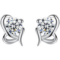 Elegant small roses or butterflies stud earrings made of...