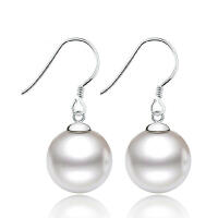 Unique pearl earrings with 925 silver hooks classic beauty