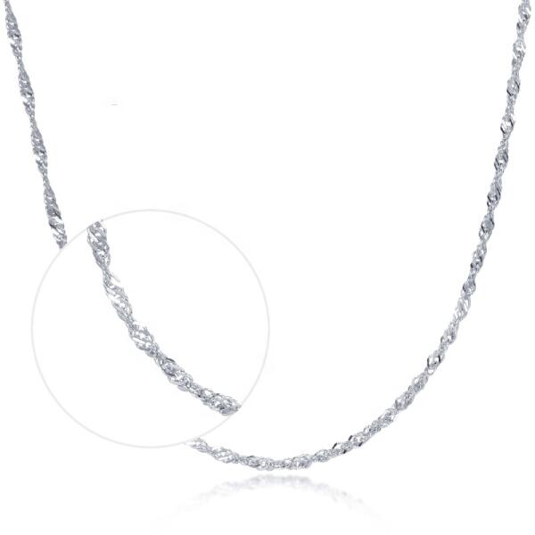 Exceptional Singapore necklace 40+5cm or 45+5cm 925 silver