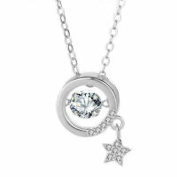 925 silver necklace with dancing zirconia in the star