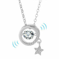 925 silver necklace with dancing zirconia in the star